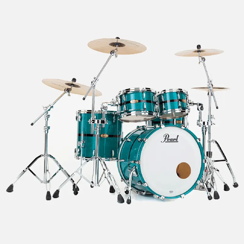 Promotion PEARL Masters Maple Pure Batterie 22"/4pcs Aqua Turquoise Stripe (Glock Std)
