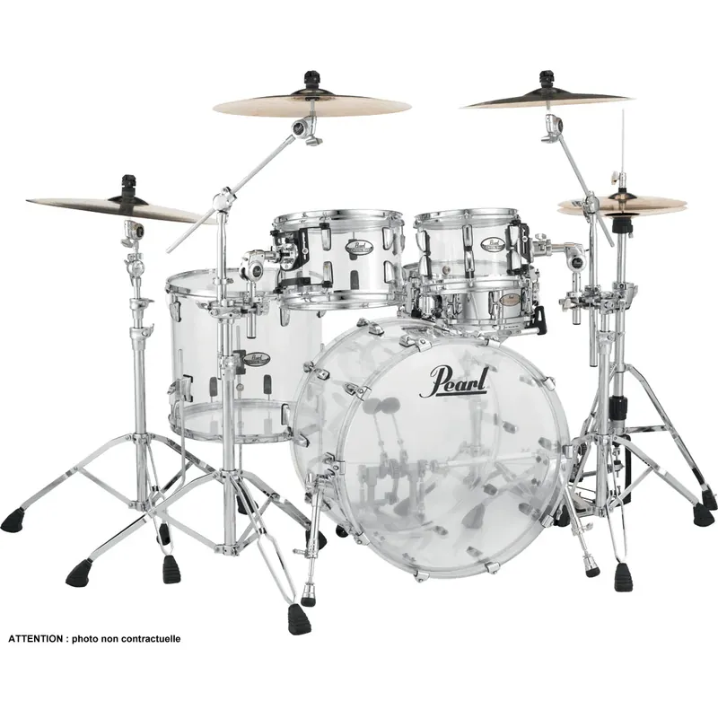 PEARL Crystal Beat Batterie 22"/4pcs Ultra Clear Authentique