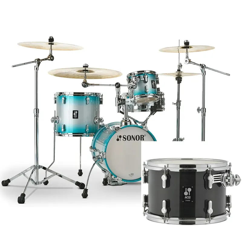 SONOR AQ2 Martini Batterie 14"/4pcs Transparent Stain Black Prix Réduit
