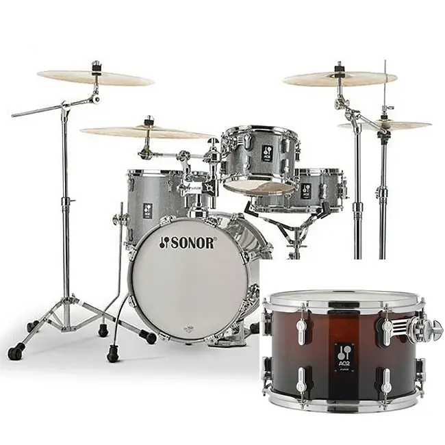 Vente Flash SONOR AQ2 Safari Batterie 16"/4pcs Brown Fade
