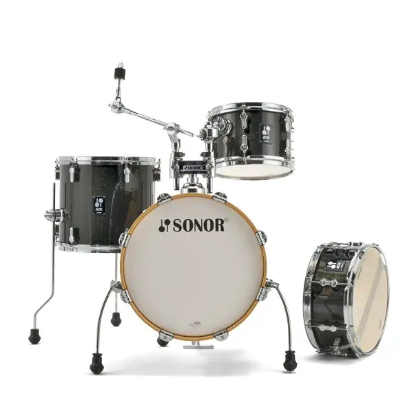 Acheter En Ligne SONOR AQX Jungle Batterie 16"/4pcs Black Midnight Sparkle