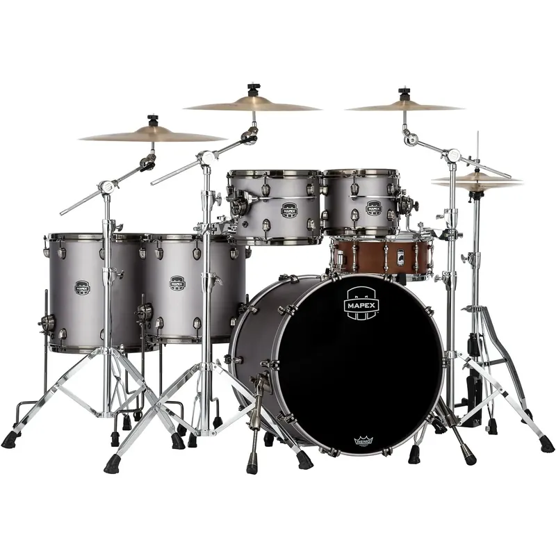 MAPEX Saturn Evolution Batterie 22"/5pcs Metal Grey Commander Vite