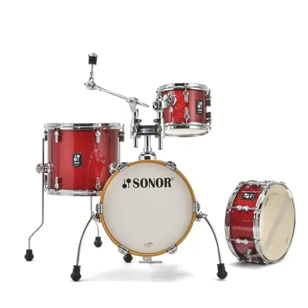 Expédition Rapide SONOR AQX Micro Batterie 14"/4pcs Red Moon Sparkle