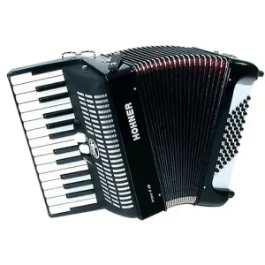 HOHNER BRAVO II 48 BASSES ACCORDEON CHROMATIQUE PIANO NOIR + HOUSSE Offre Limitée