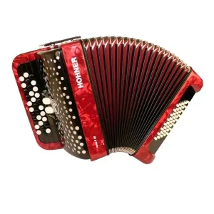 HOHNER NOVA II 60 BASSES ROUGE ACCORDEONS CHROMATIQUE BOUTON + HOUSSE Offre Du Jour