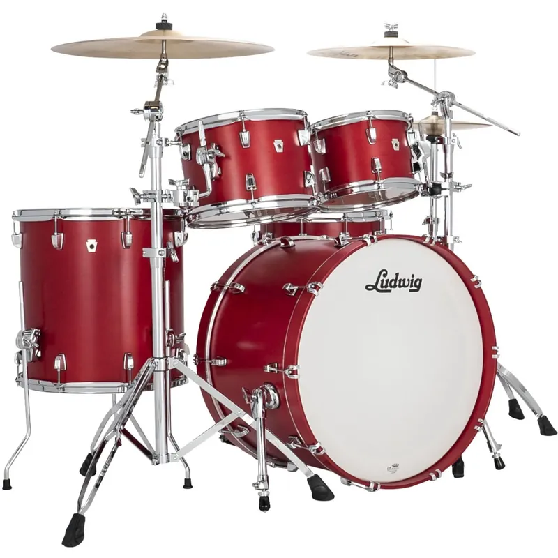 LUDWIG Neusonic Batterie 22"/4pcs Mod2 Satin Diablo Red Retour Gratuit