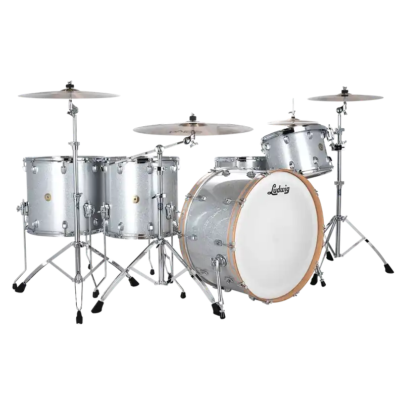 LUDWIG Continental Series Batterie 26"/5pcs Silver Sparkle Vente Flash