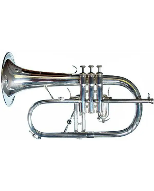 Dernier Modèle COURTOIS AC155 BUGLE PROFESSIONNEL SIB ARGENTE AVEC ETUI SOFT LUXE