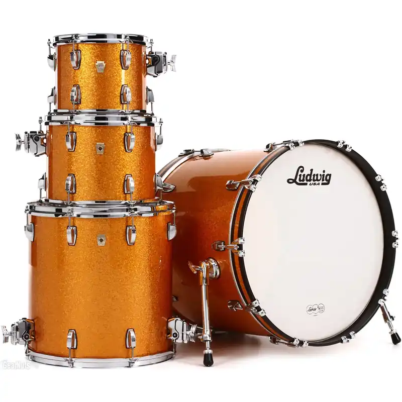 Certifié LUDWIG Classic Maple Batterie 22"/4pcs Gold Sparkle