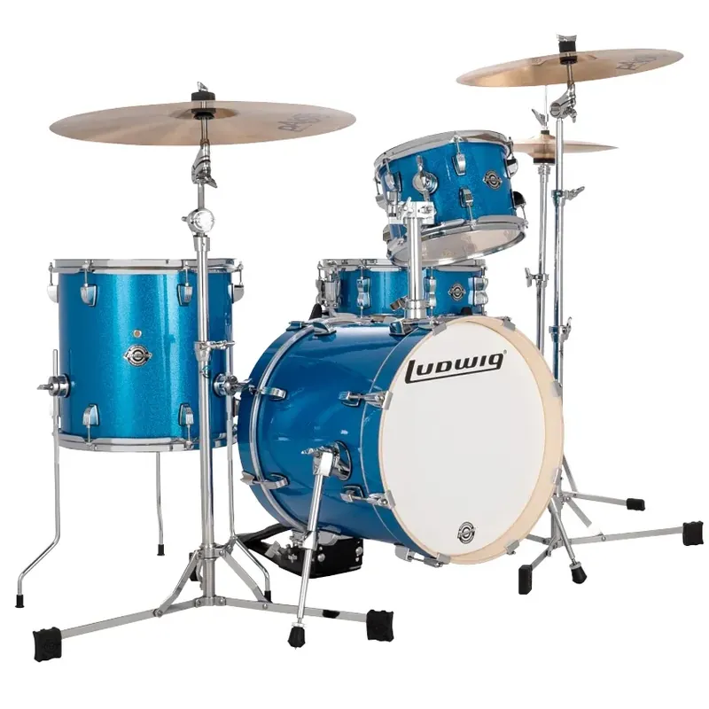 LUDWIG Breakbeat Questlove Batterie 16"/4pcs Blue Sparkle Authentique
