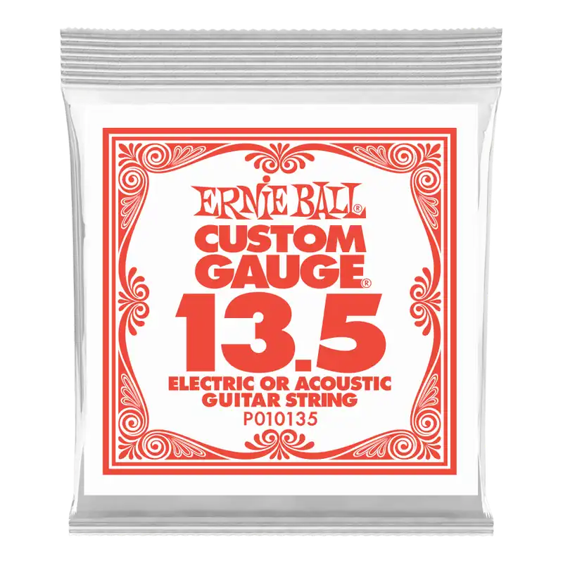 Usine Directe Ernie Ball Single Plain Steel Electric/Acoustic Guitar String - .0135
