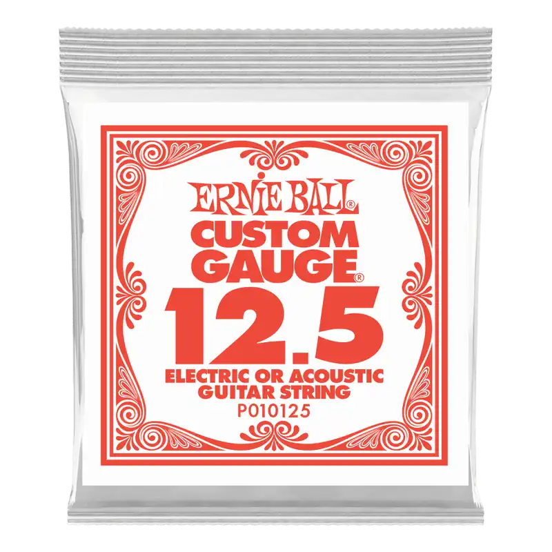 Ernie Ball Single Plain Steel Electric/Acoustic Guitar String - .0125 Petit Prix