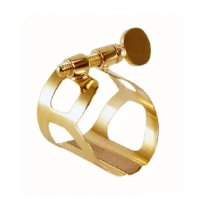 BG L91 TRADITION LIGATURE CLARINETTE BASSE plaquée or avec couvre bec Remise