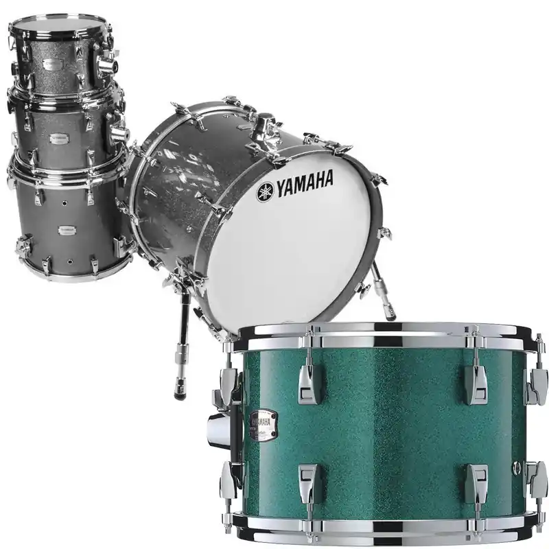 YAMAHA Absolute Hybrid Maple Batterie 20"/4Pcs Jade Green Sparkle Affaire À Saisir