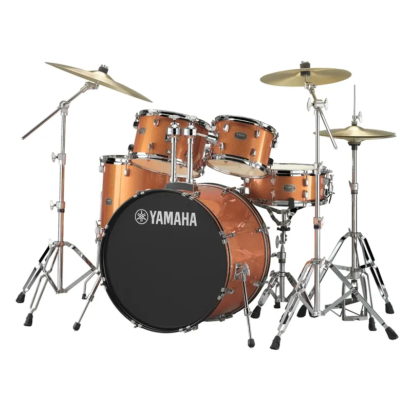 YAMAHA Rydeen Batterie 20"/5Pcs Orange Glitter + Hardware + Cymb Paiste Achetez Aujourd'hui