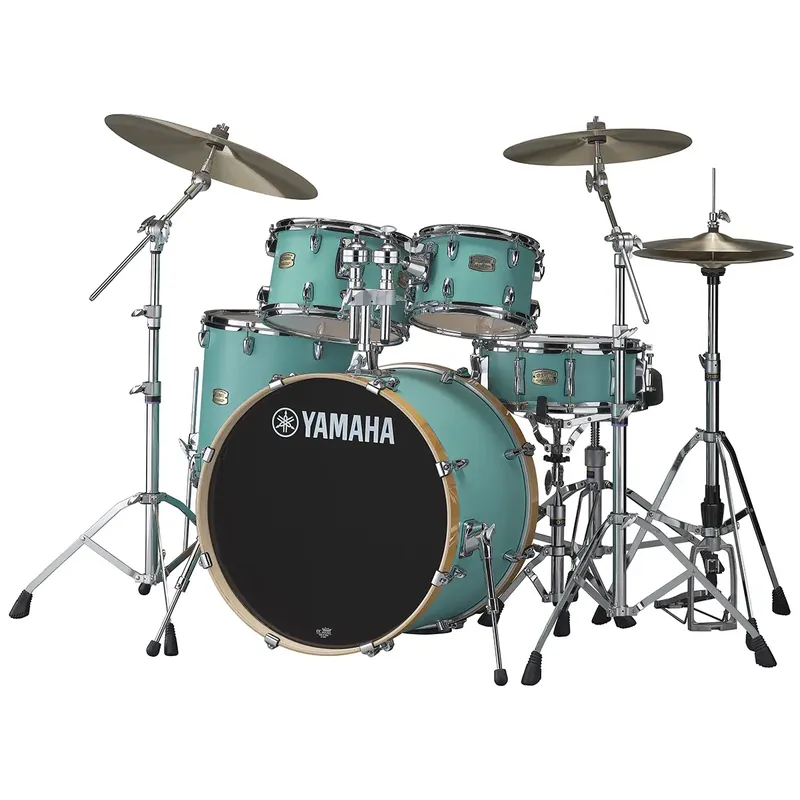 YAMAHA Stage Custom Birch Batterie 22"/5Pcs Matte Surf Green + HW780 Bon Marché