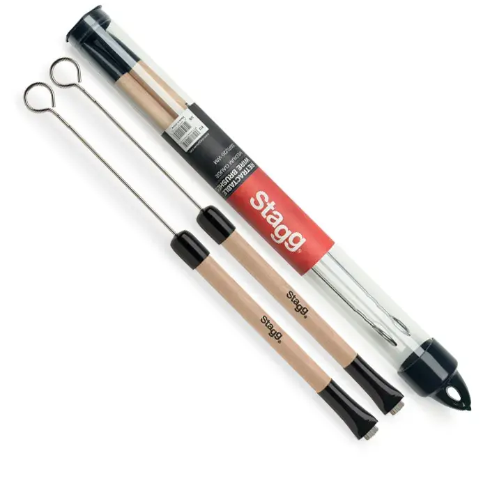 STAGG SBRU20WM Balais Retraclable Metal Manche Bois Remise
