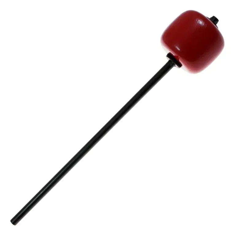 DANMAR 205A Batte Grosse Caisse Bois Dur Rouge - Tige Noire - Longue Satisfait Ou Remboursé