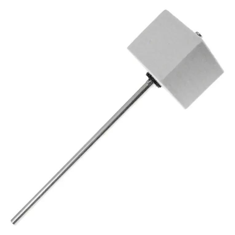 DANMAR 306S Batte Grosse Caisse Feutre Carre Blanc - Tige Chrome Promotion Saisonnière