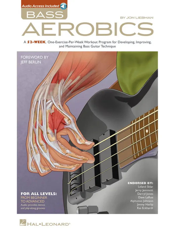 Quantité Limitée Hal Leonard Bass Aerobics - Liebman - Bass Guitar TAB - Book/Audio Online