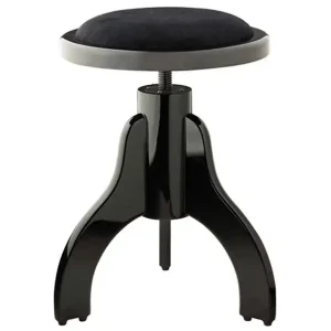 STAGG PS35 BKP VBK TABOURET PIANO NOIR BRILLANT - VELOUR NOIR Offre Du Jour