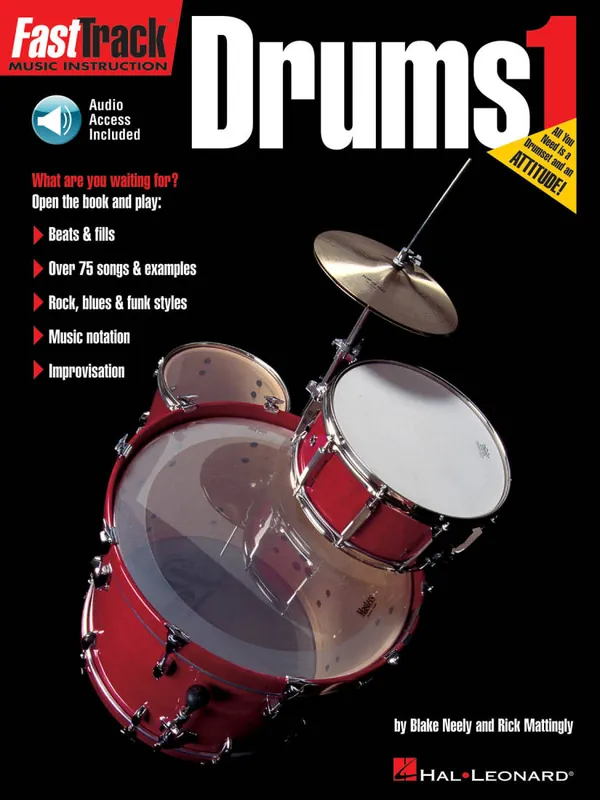 Achetez Aujourd'hui Hal Leonard FastTrack Drums Method Book 1 - Mattingly/Neely - Drum Set - Book/Audio Online