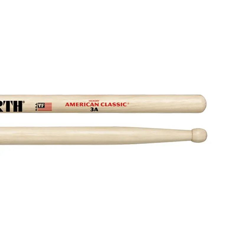 VIC FIRTH Baguettes 3A American Classic Hickory Dernier Modèle