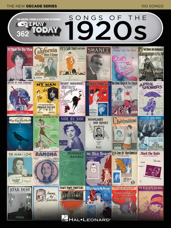 Populaire Hal Leonard Songs of the 1920s The New Decade Series E-Z Play Today, Volume 362 - Electronic Keyboard - Book