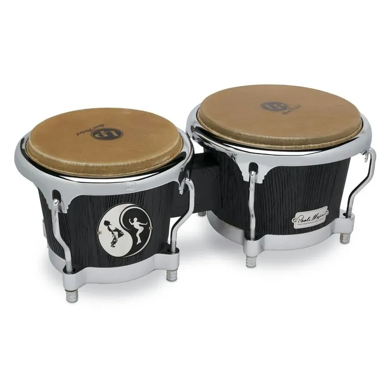 Must-Have LATIN PERCUSSION LP201AX-2P Bongos Balance Paoli Mejias Black Ash Chrome