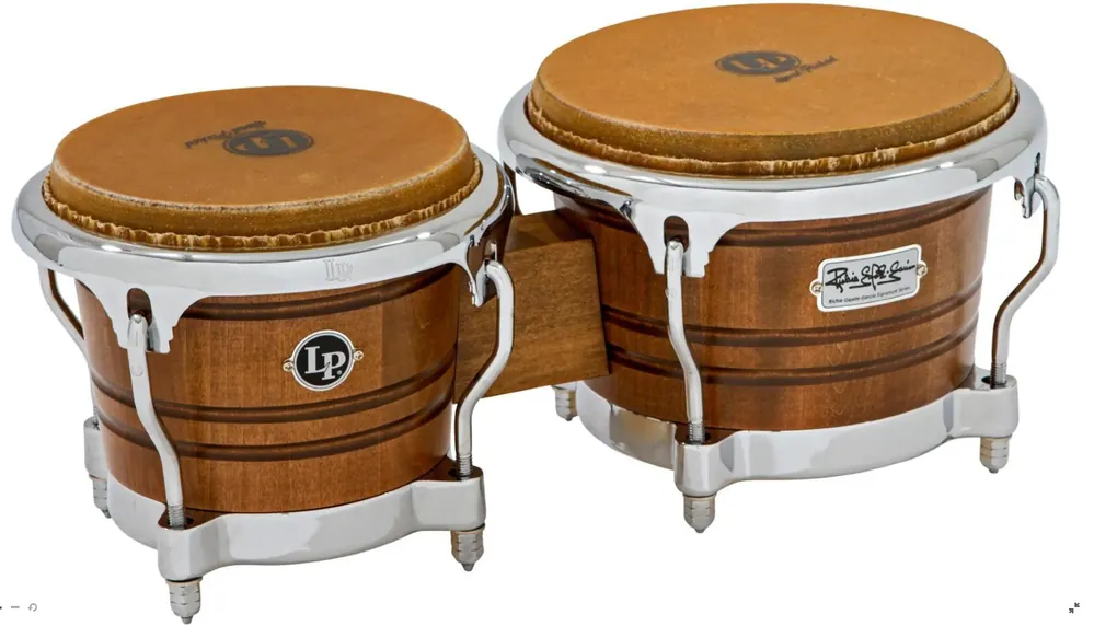 Nouveauté LATIN PERCUSSION LP201AX2RGM Bongos Richie Gajate-Garcia Satin Mavi Chrome
