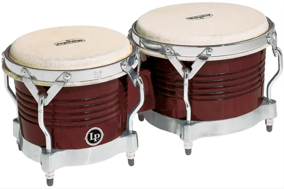 Usine Directe LATIN PERCUSSION LPM201ABW Bongos Matador Almond Brown Chrome