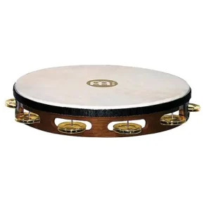 Retour Gratuit MEINL TAH1AB TAMBOURIN BOIS AVEC PEAU BRUN - 1 RANGEE NICKELEES