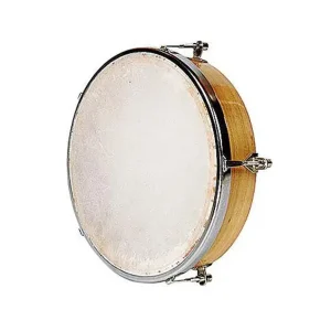 FUZEAU TAMBOURIN 20 CM PEAU NATURELLE + VIS SS CYMBALETTES REF.571 Top Vente