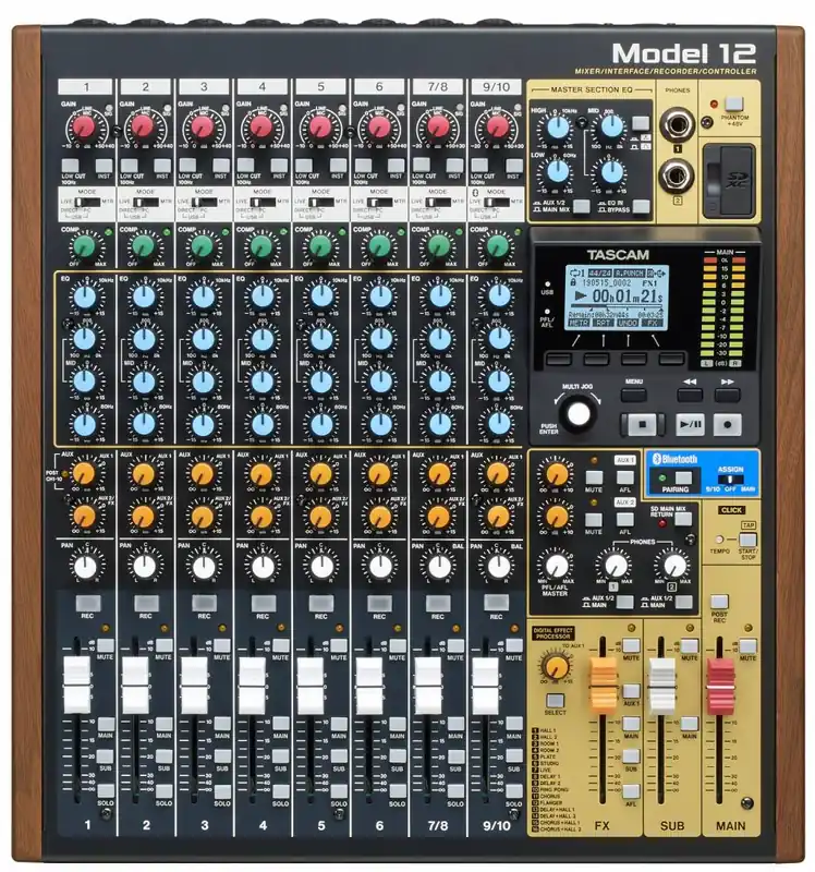 Promotion Saisonnière Tascam Model 12 Mixer / Interface / Recorder / Controller, 12x10 Channel