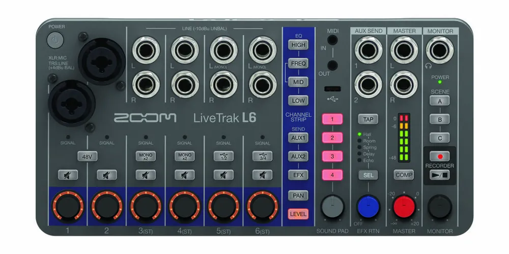 Commander Maintenant Zoom LiveTrak L6 10-Track Digital Mixer/Recorder