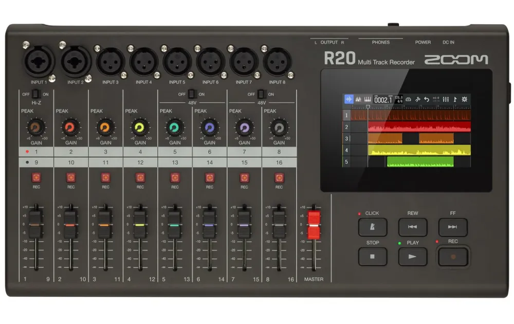 Zoom R20 16 Track Recorder with Touchscreen Interface Pas Cher