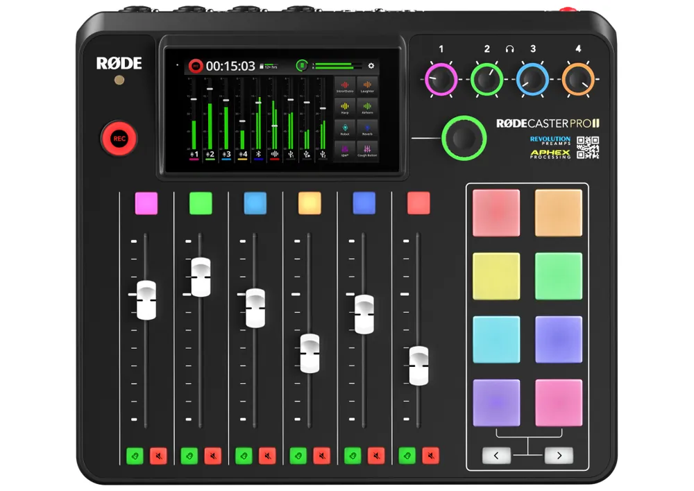 RODE RODECaster Pro II Integrated Audio Production Studio - Black Vente Flash