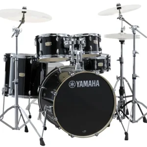 Top Vente Yamaha Stage Custom Birch 5-Piece Drum Kit (22,10,12,16,SD) with 700 Series Hardware - Raven Black
