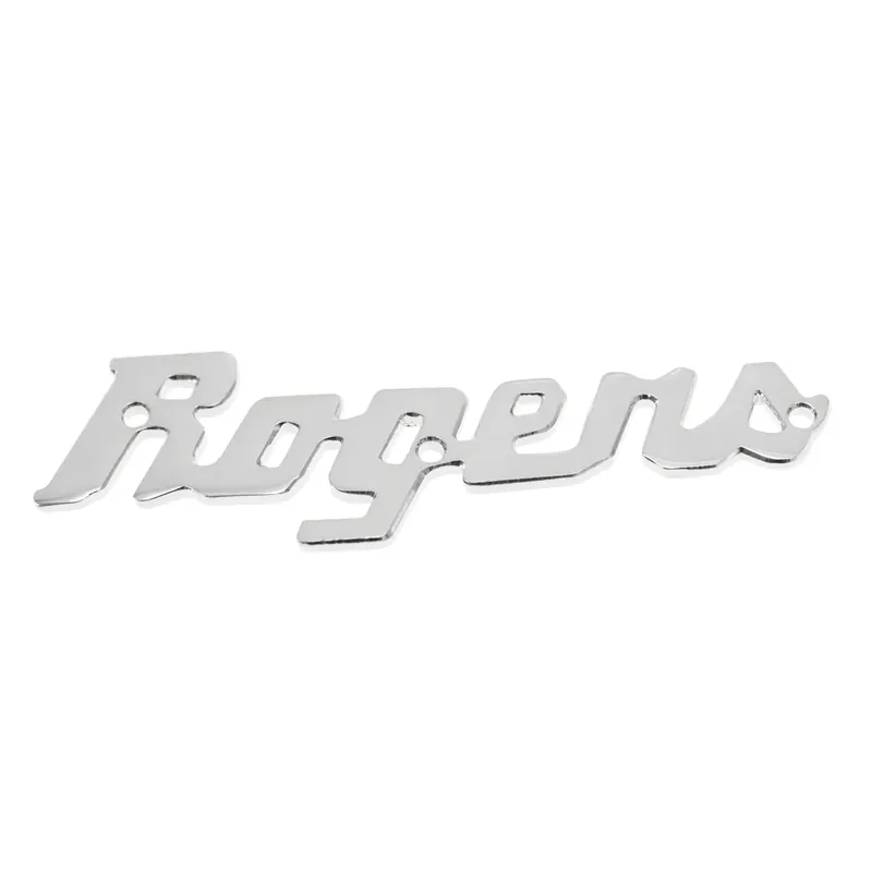 Meilleure Vente Badge Rogers Logo Acier Chrome
