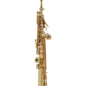 Certifié SELMER SERIE III JUBILEE SAXOPHONE SOPRANO VERNI GOLD GRAVE étui/bec
