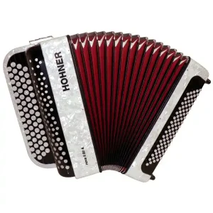 HOHNER NOVA II 80 BASSES BLANC ACCORDEON CHROMATIQUE BOUTON + HOUSSE Prix Choc