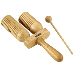 Nouvelle Collection Agogo Nino Bois Jeu De 2 Cloches Bois