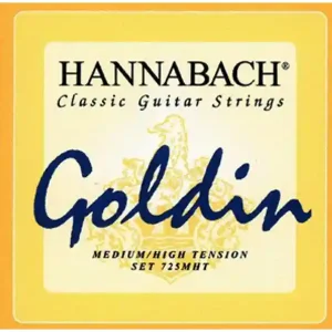 HANNABACH 725 JEU GUITARE CLASSIQUE GOLDIN/CARBONE MEDIUM/FORT TIRANT Vente Flash