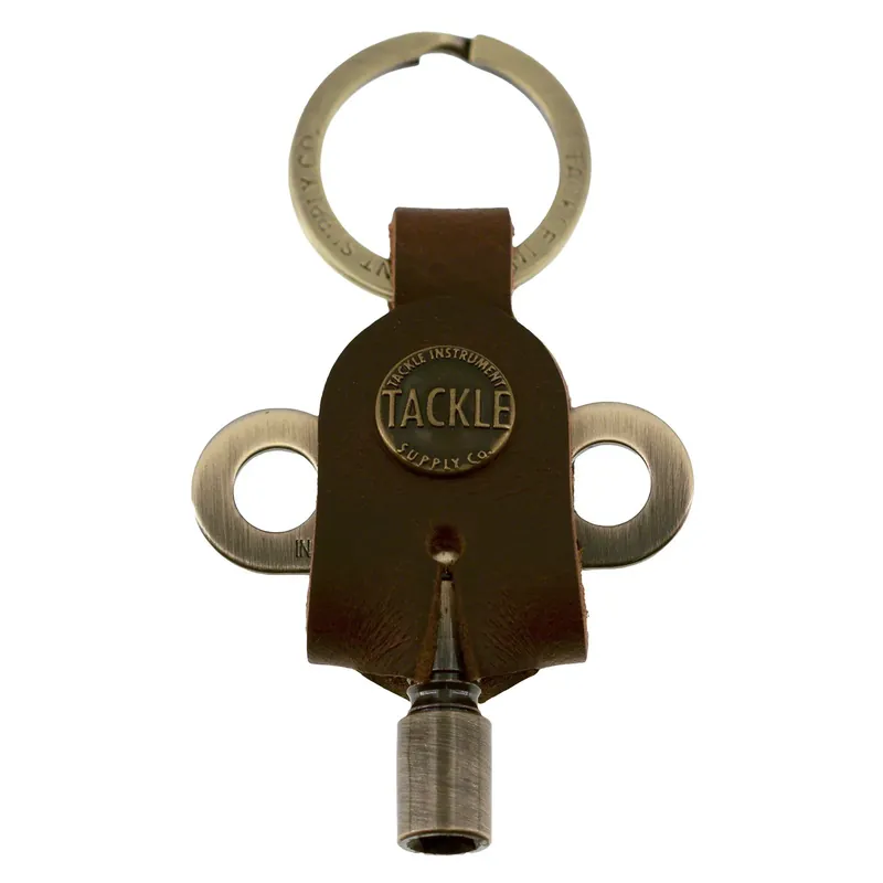 Certifié Cle Tackle Instrument Timekeepers - En Cuir - Antique Brass - Brown