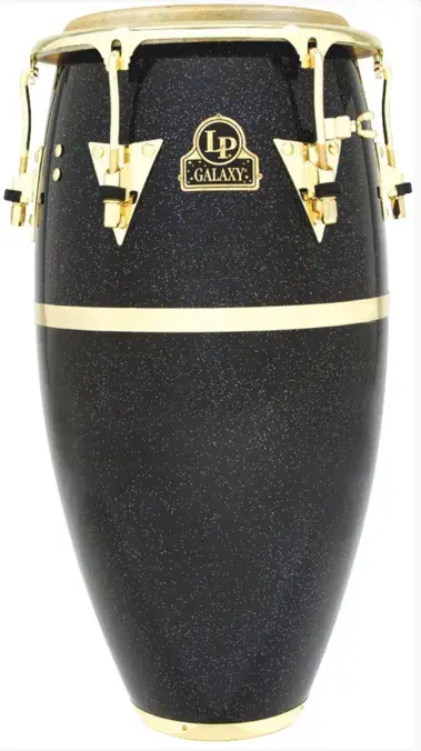 Prix Bas LATIN PERCUSSION LP809Z Conga Galaxy 11 3/4" Fiberglass Black Hologram Sp Gold