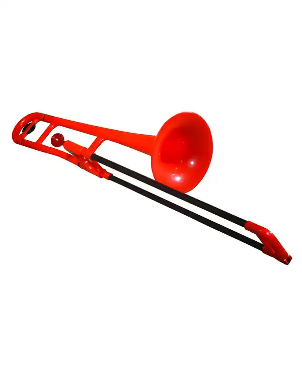 PBONE TROMBONE EN RESINE ABS ROUGE avec housse et embouchure Remise