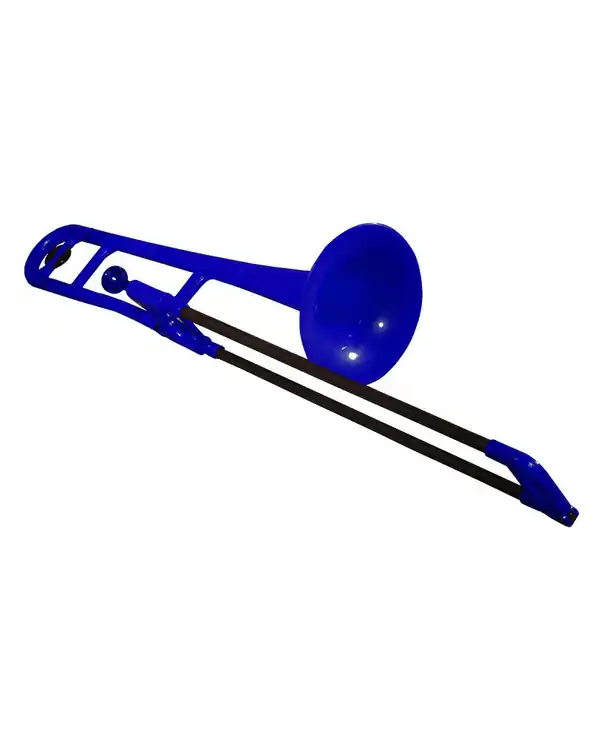 Certifié PBONE TROMBONE EN RESINE ABS BLEU avec housse et embouchure