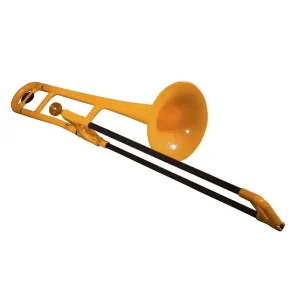 PBONE TROMBONE EN RESINE ABS JAUNE avec housse et embouchure Expédié Aujourd'hui