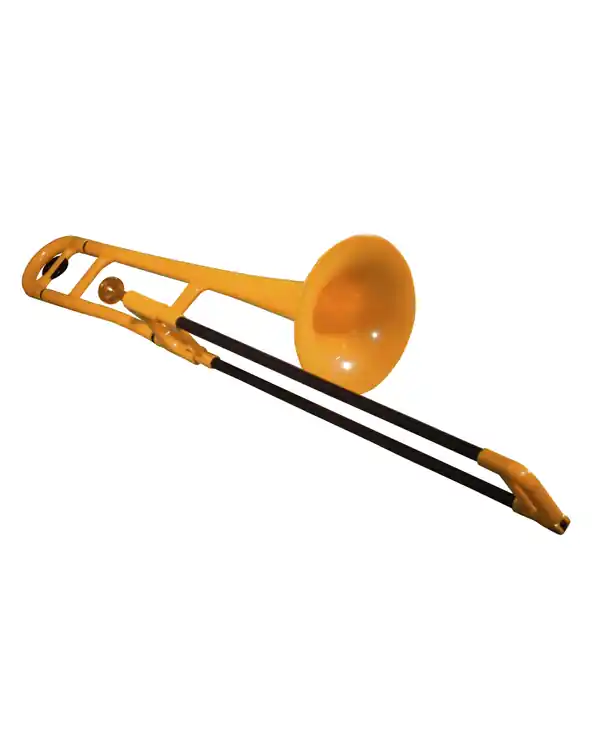 PBONE TROMBONE EN RESINE ABS JAUNE avec housse et embouchure Expédié Aujourd'hui