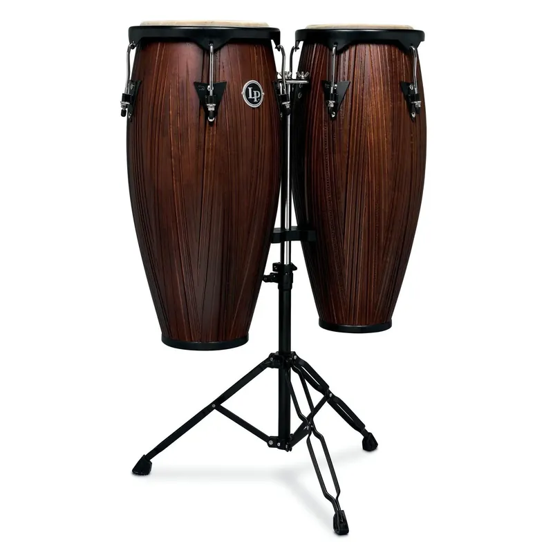 Prix Bas LATIN PERCUSSION LP647NYcmW Conga Set City 11" + 12" Carved Mango